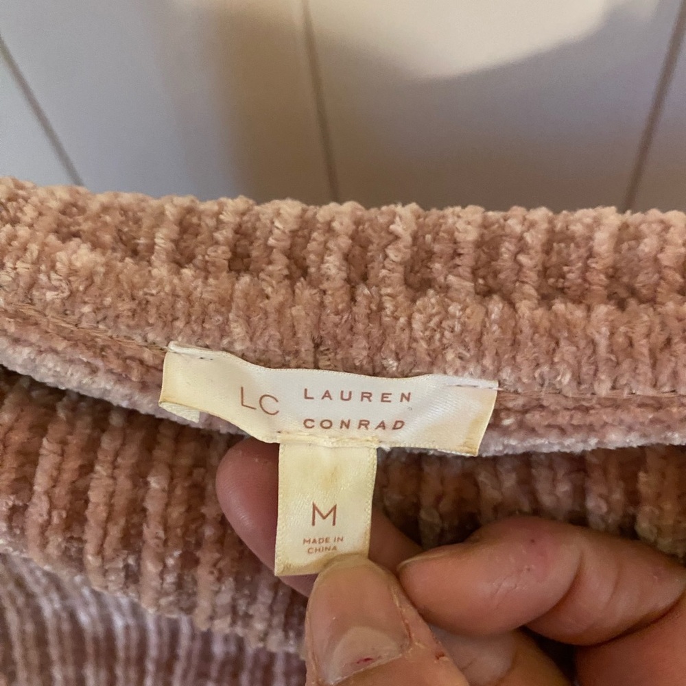 LC Lauren Conrad Off-Shoulder Sweater - Dusty Rose - Picture 3 of 5